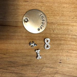 Origami Owl necklace, charms, and locket